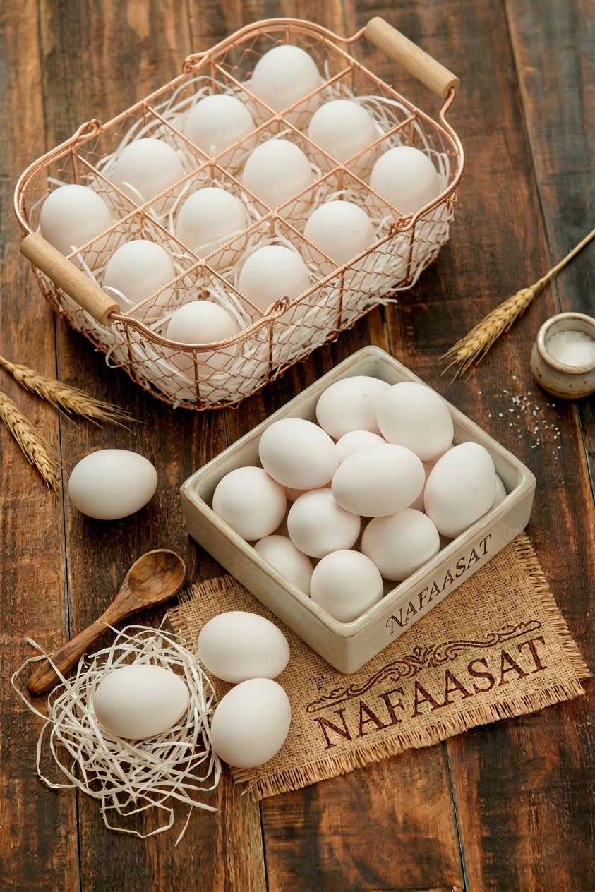Nafaasat Farm-Fresh White Eggs — Karachi delivery, Rs.449/dozen
